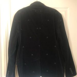 Black corduroy blazer with Skull embroidery